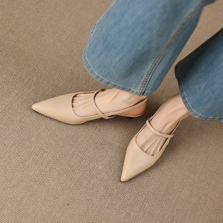 Kemi Genuine Leather Slingbacks