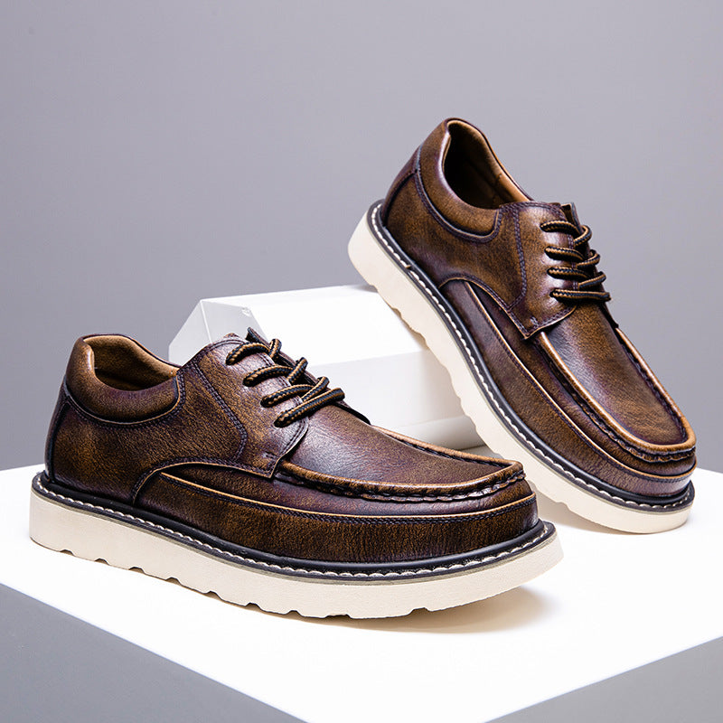 Halston Genuine Leather Lace-Up Shoes