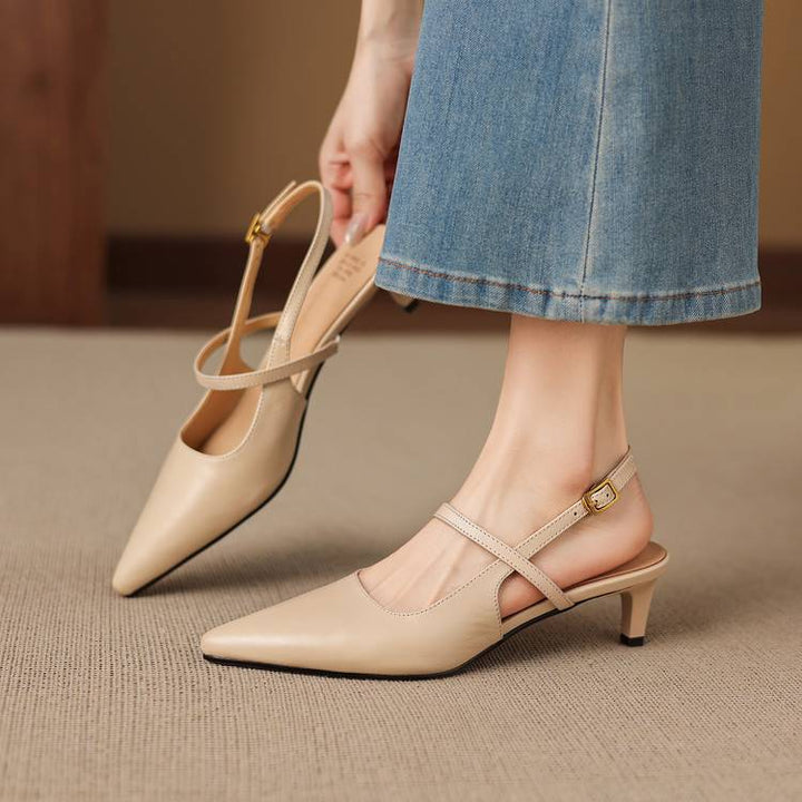 Kemi Genuine Leather Slingbacks
