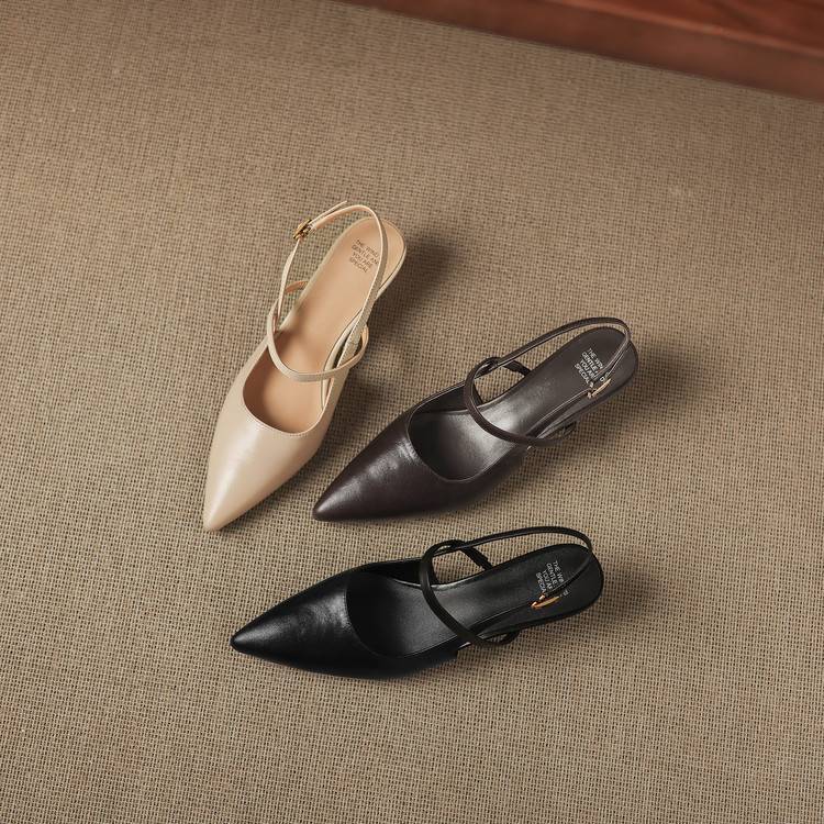 Kemi Genuine Leather Slingbacks