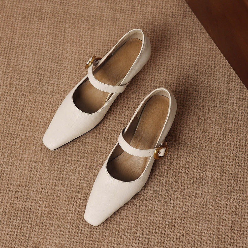 Kelly Genuine Leather Mary Jane Pumps