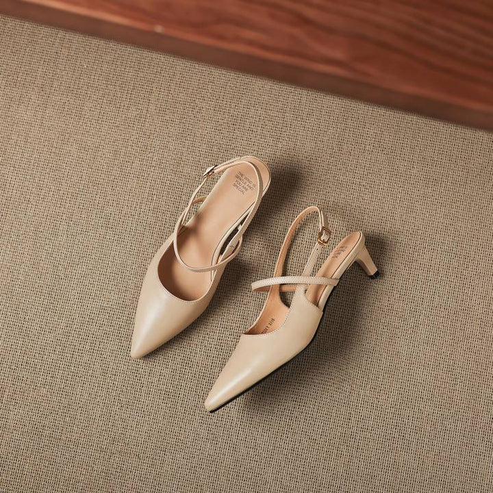Kemi Genuine Leather Slingbacks