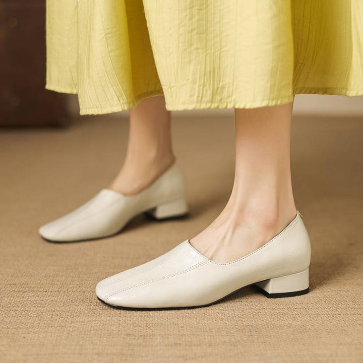 Flea Genuine Leather Loafer Pumps