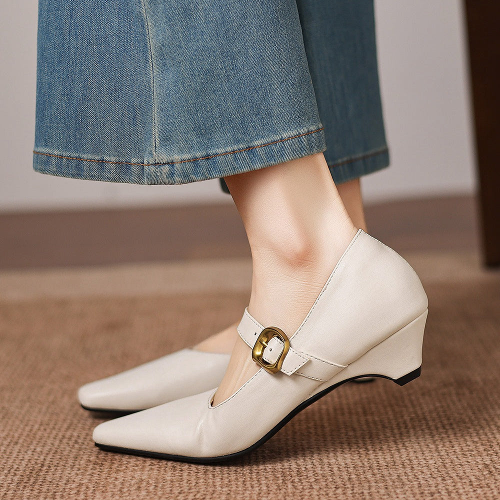 Kelly Genuine Leather Mary Jane Pumps