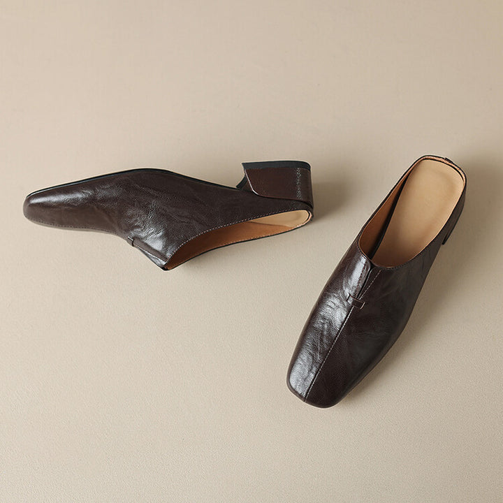 Pela Genuine Leather Mules