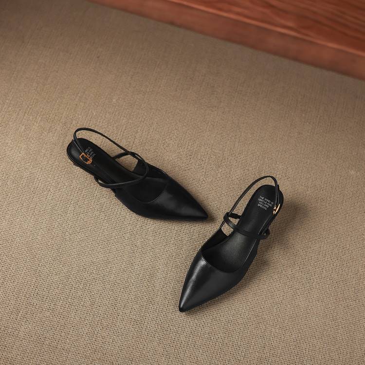 Kemi Genuine Leather Slingbacks