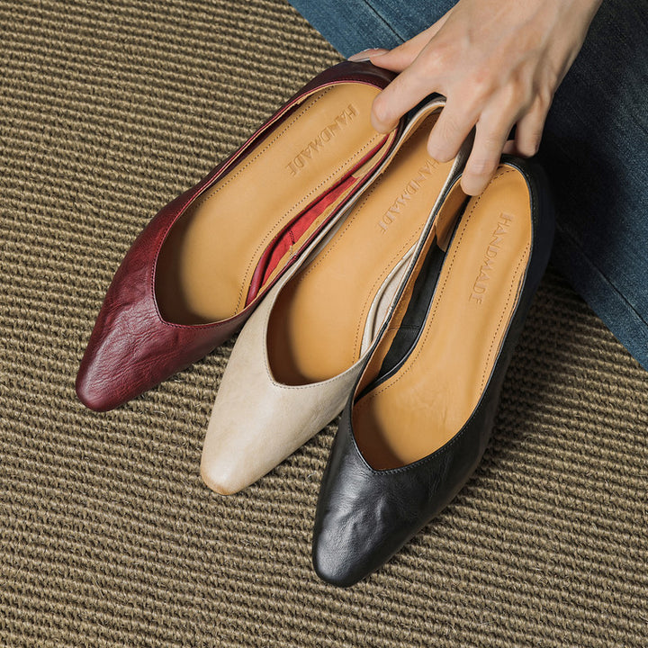 Vena Genuine Leather Heel Pumps