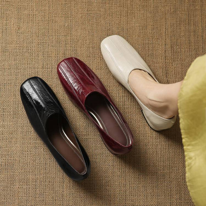 Flea Genuine Leather Loafer Pumps
