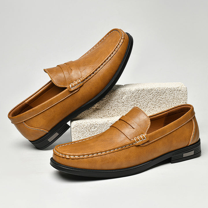 Alden Cowhide Leather Moc-Toe Loafers