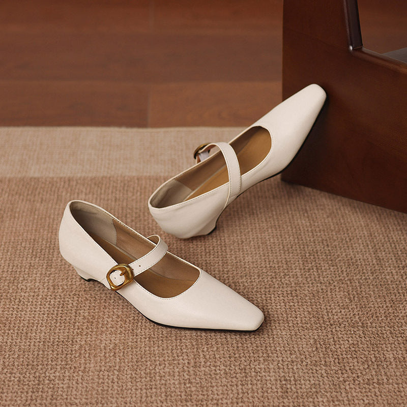 Kelly Genuine Leather Mary Jane Pumps