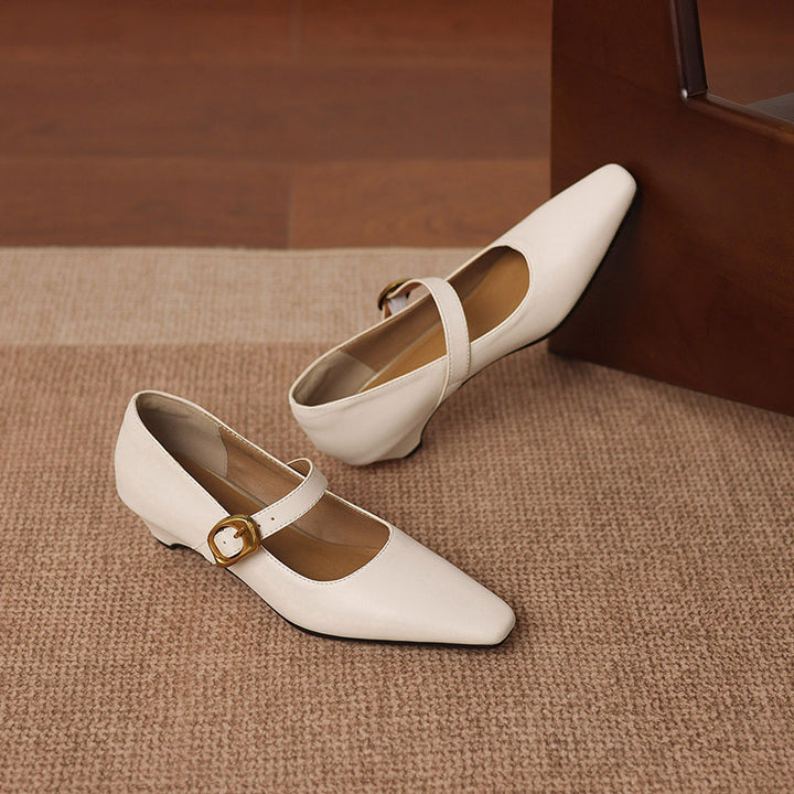 Kelly Genuine Leather Mary Jane Pumps
