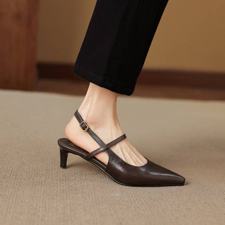 Kemi Genuine Leather Slingbacks