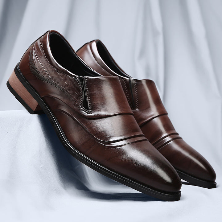 Denvor Textured Leather Dress Shoes