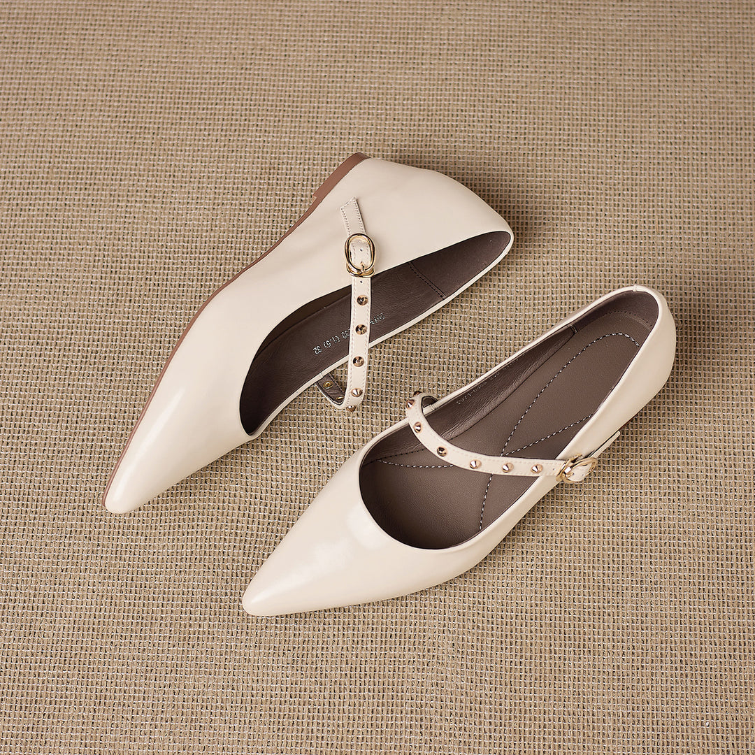 Emery Genuine Leather Mary Jane Flat