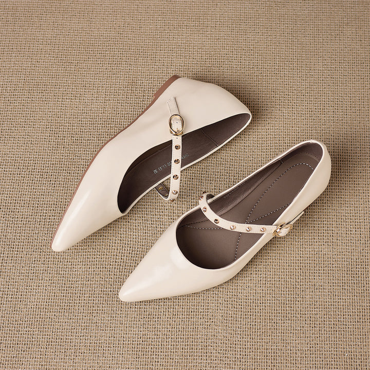 Emery Genuine Leather Mary Jane Flat