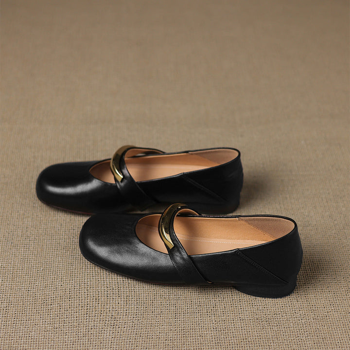 Etta Genuine Leather Mary Jane Pumps