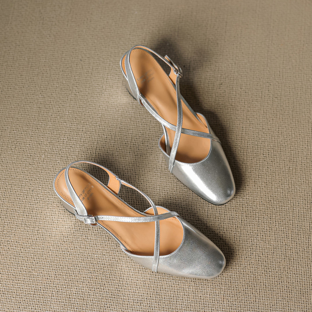 Blenza Genuine Leather Slingbacks