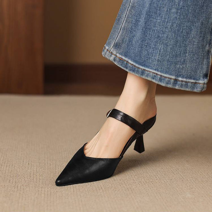 Avani Genuine Leather Mary Jane Mules