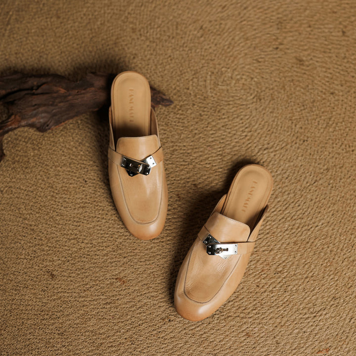 Carla Genuine Leather Mules