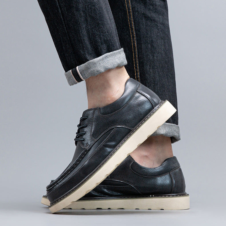 Halston Genuine Leather Lace-Up Shoes