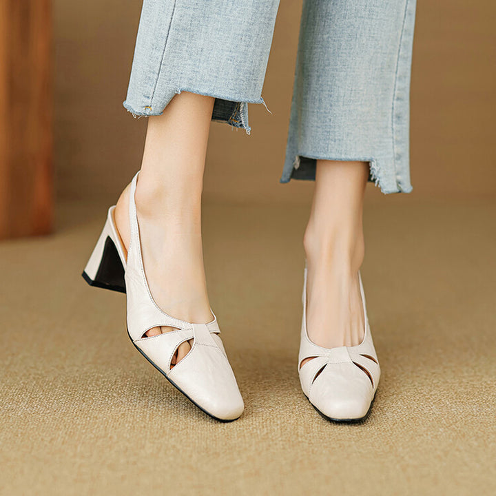 Marlet Genuine Leather Slingbacks