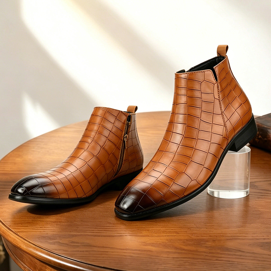 Elver Genuine Leather Chelsea Boots