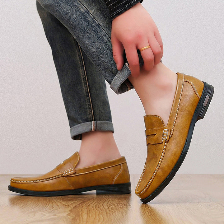 Alden Cowhide Leather Moc-Toe Loafers