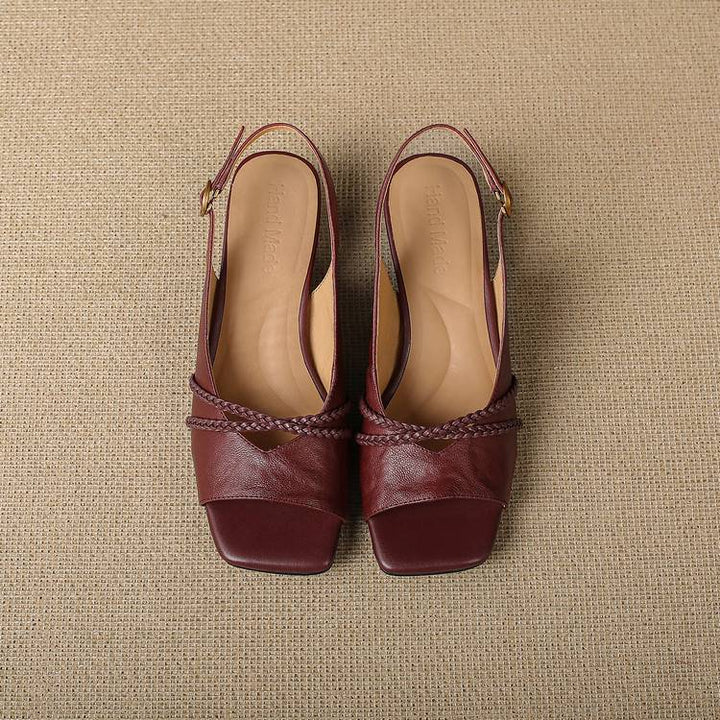 Emilia Genuine Leather Slingback Sandals