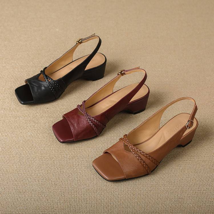 Emilia Genuine Leather Slingback Sandals