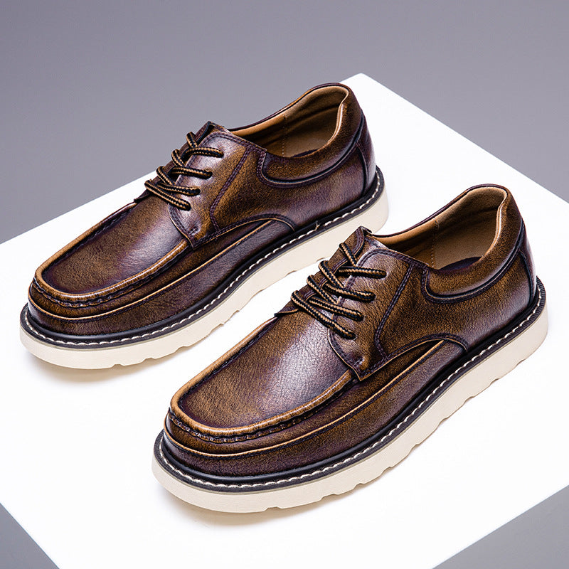 Halston Genuine Leather Lace-Up Shoes