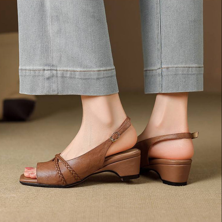 Emilia Genuine Leather Slingback Sandals