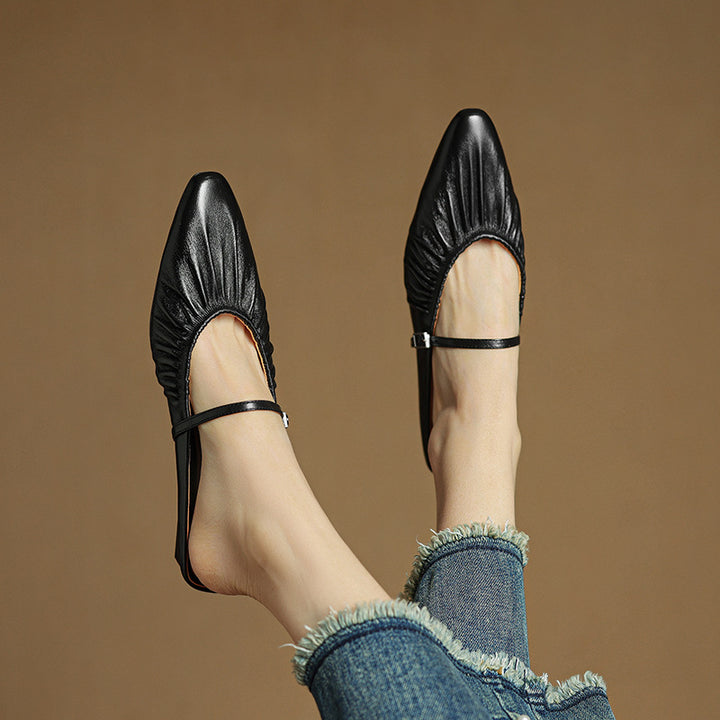 Zella Genuine Leather Mules