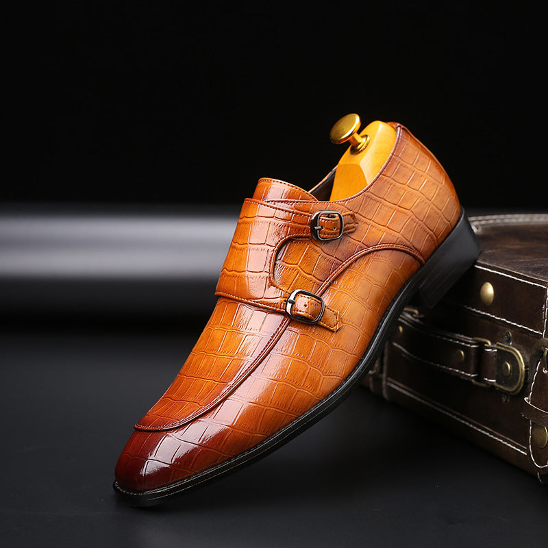 Marco Double Monk-Strap Leather Shoes