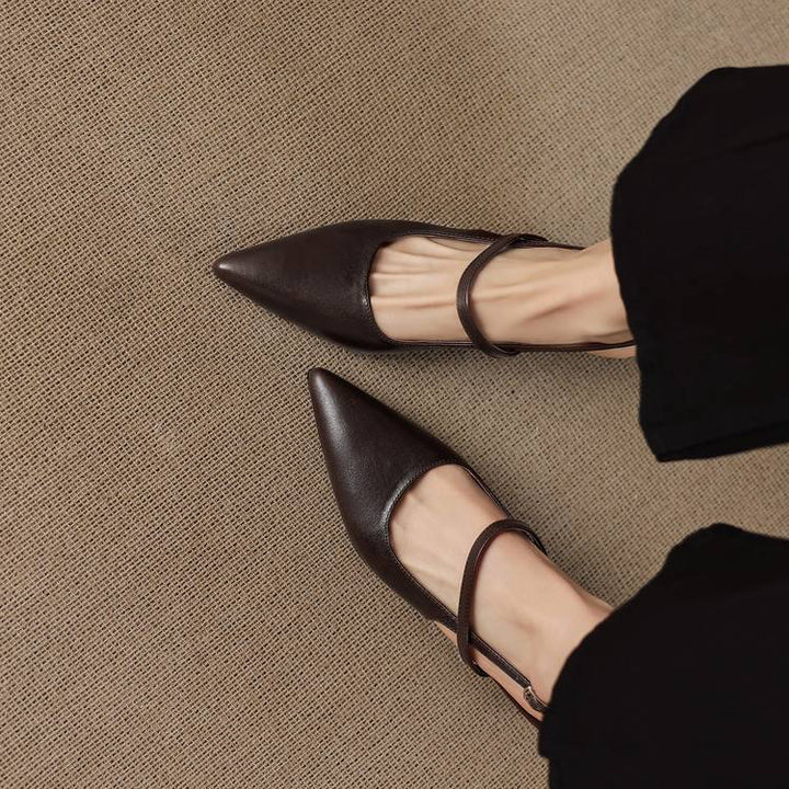 Kemi Genuine Leather Slingbacks
