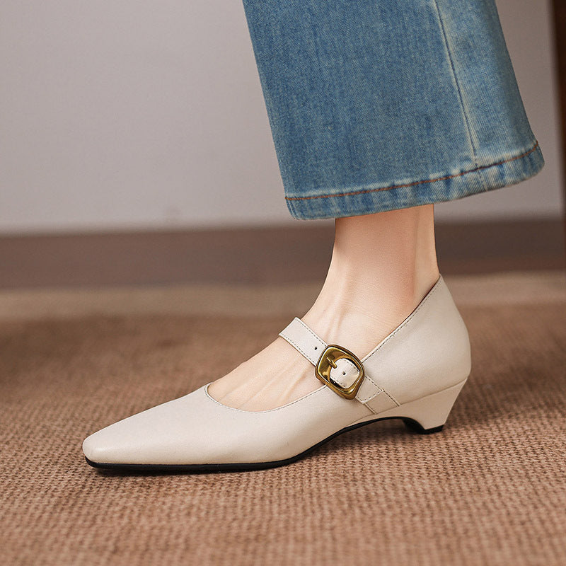 Kelly Genuine Leather Mary Jane Pumps