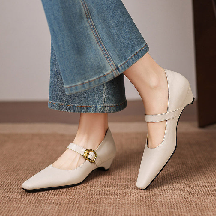 Kelly Genuine Leather Mary Jane Pumps