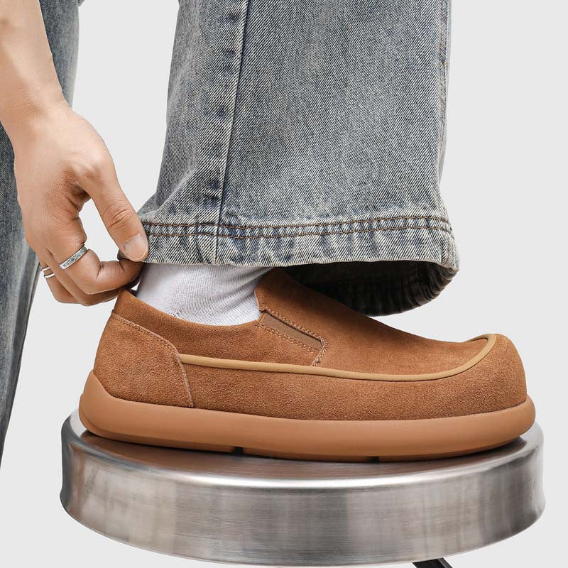 Milo Cowhide Slip-On Suede Shoes