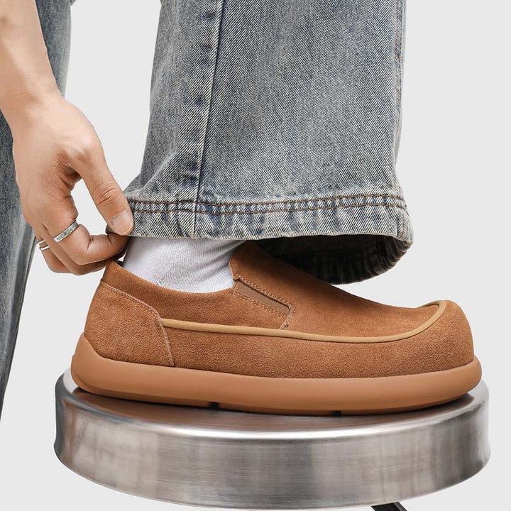 Milo Cowhide Slip-On Suede Shoes