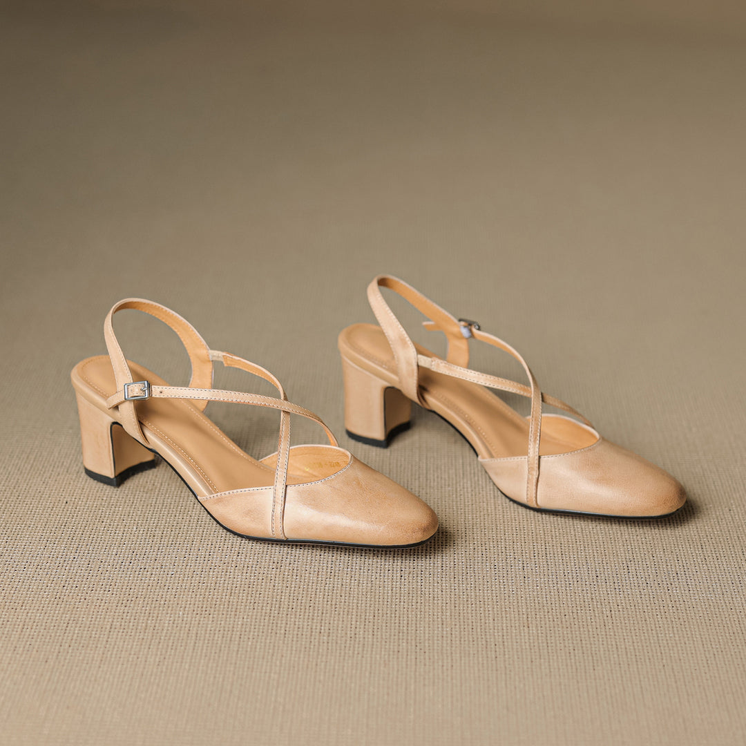 Blenza Genuine Leather Slingbacks