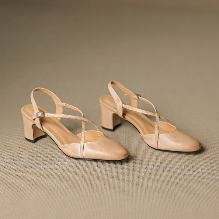 Blenza Genuine Leather Slingbacks