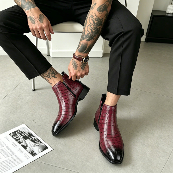 Elver Genuine Leather Chelsea Boots