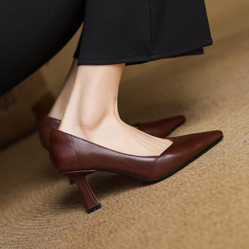 Zyne Genuine Leather Heels