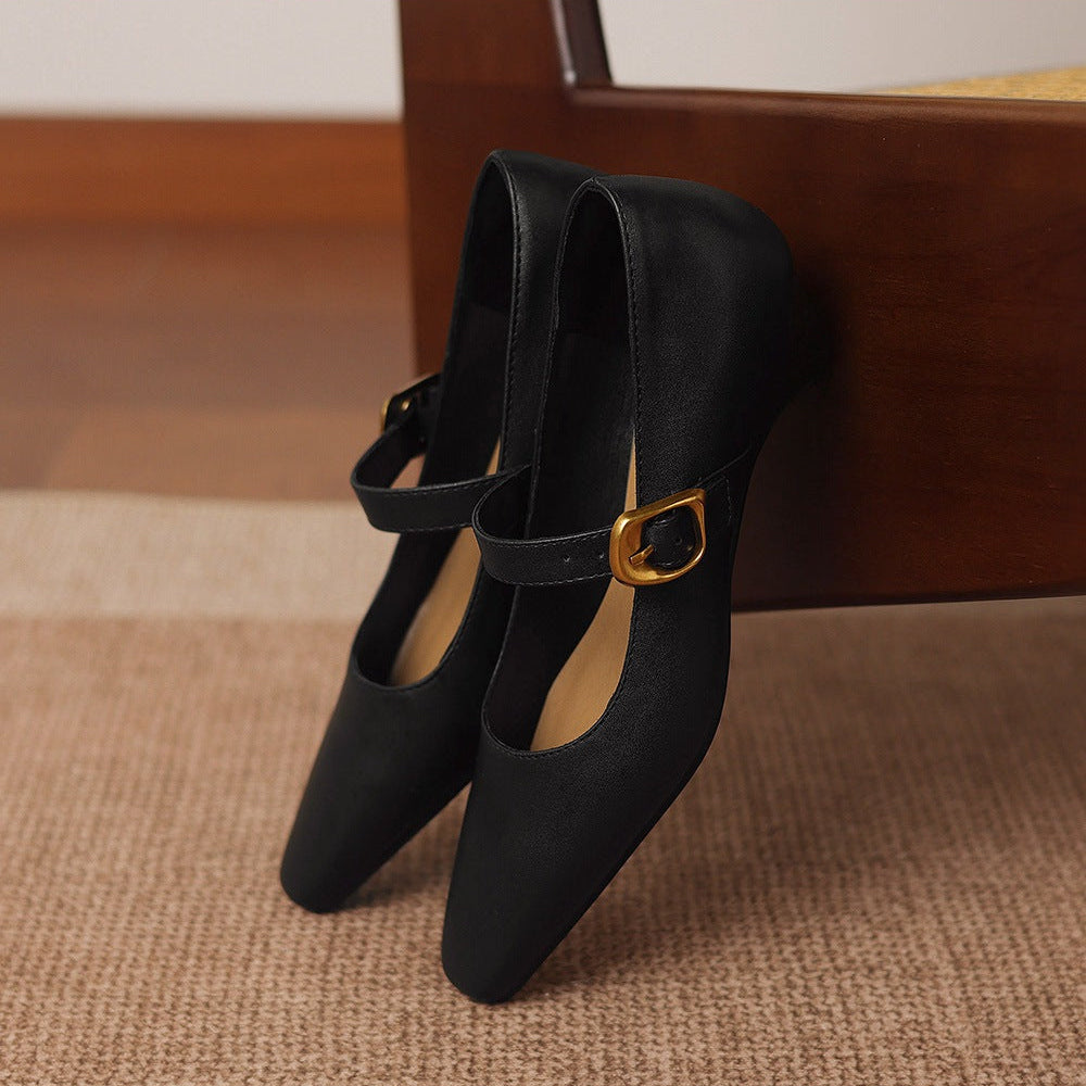 Kelly Genuine Leather Mary Jane Pumps