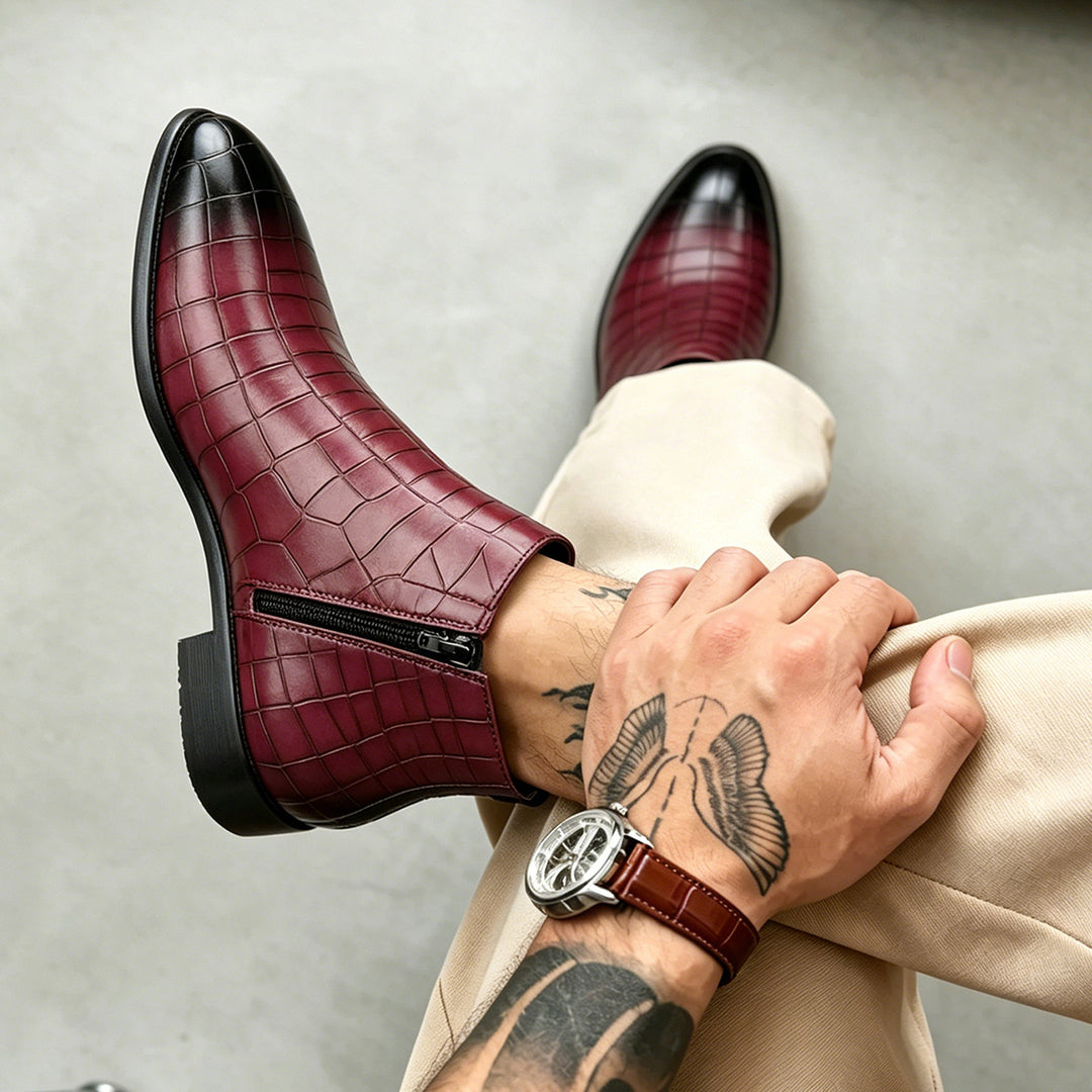 Elver Genuine Leather Chelsea Boots