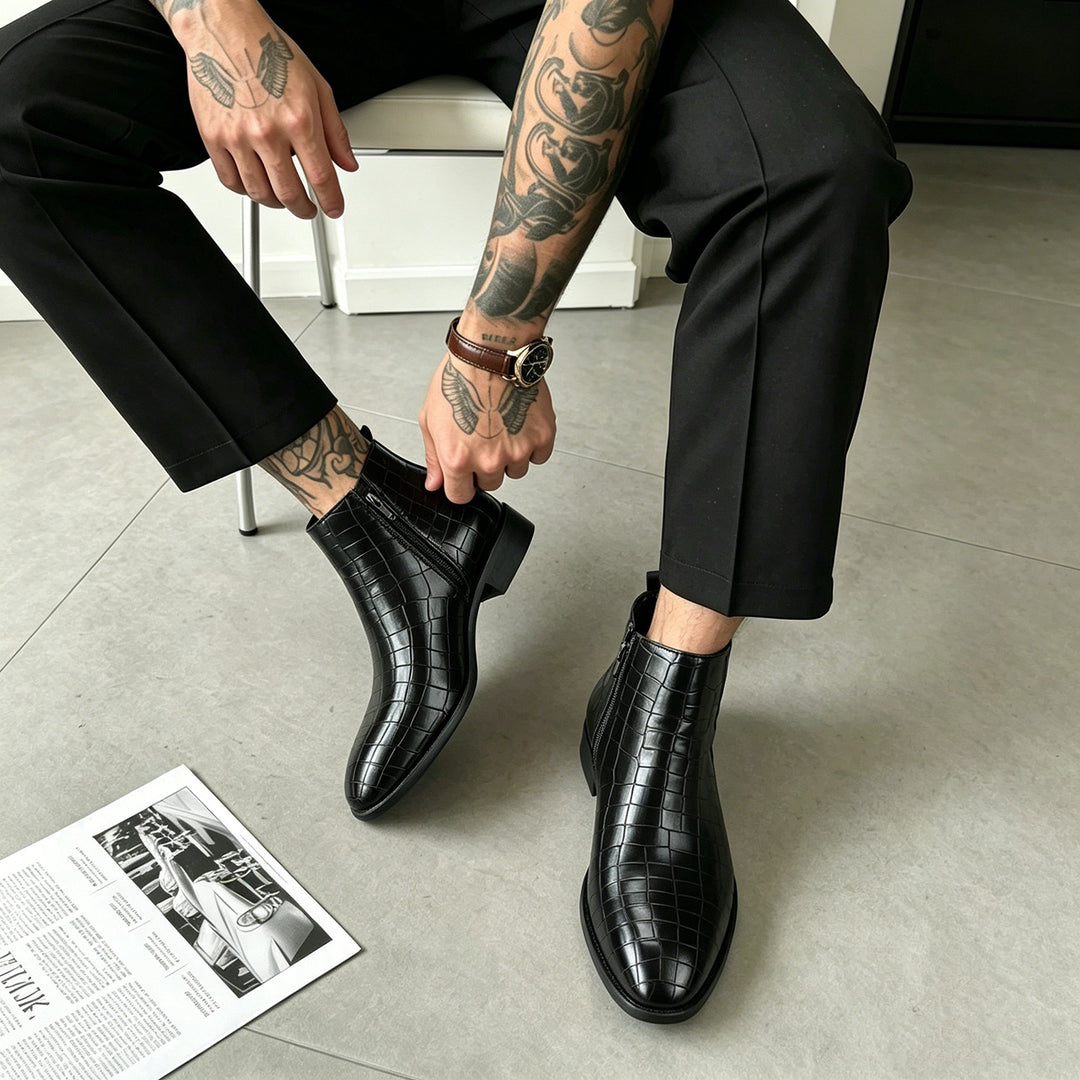 Elver Genuine Leather Chelsea Boots