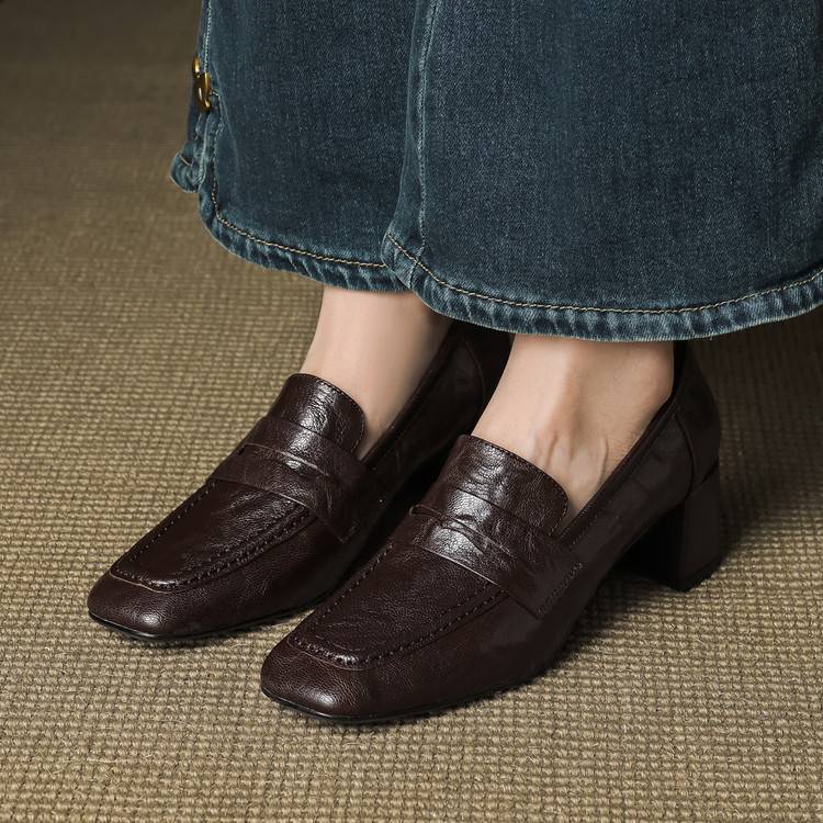 Sora Genuine Leather Heels