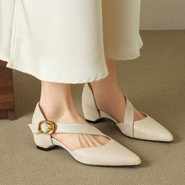 Viera Premium Leather Pointed Toe Pumps