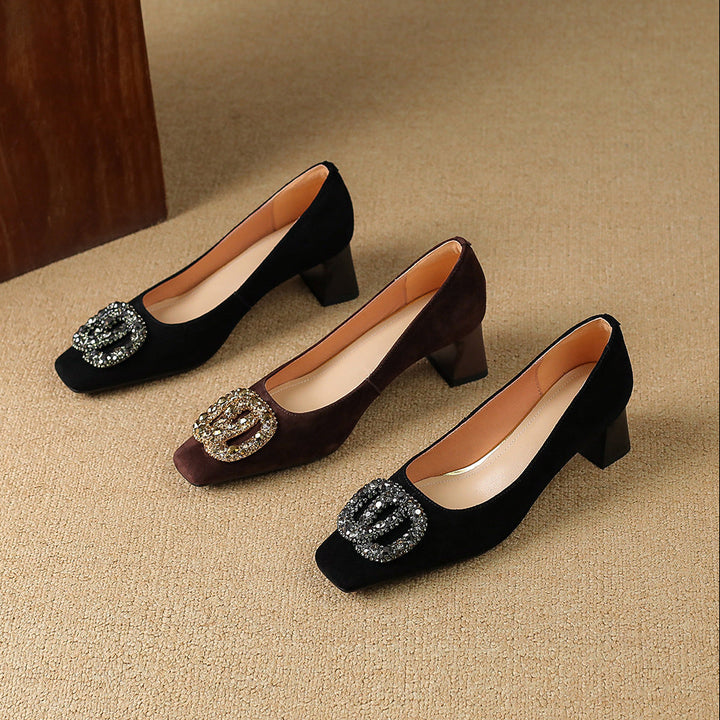Lexa Genuine Suede Heels