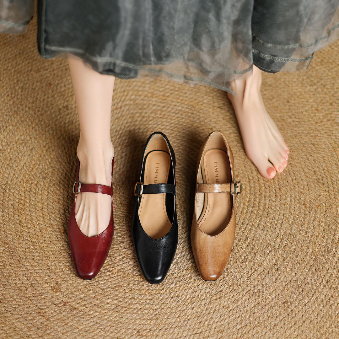 Maira Genuine Leather Heels
