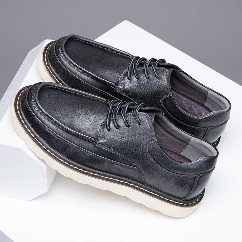 Halston Genuine Leather Lace-Up Shoes